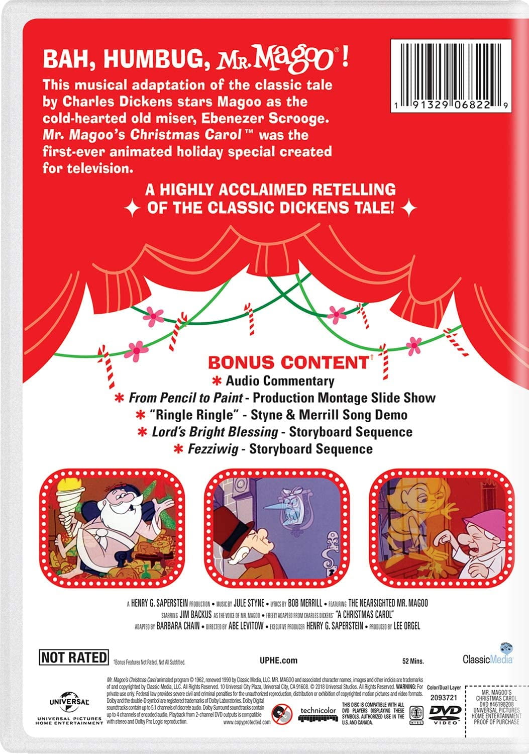 Universal Studios' Mr. Magoo's Christmas Carol DVD