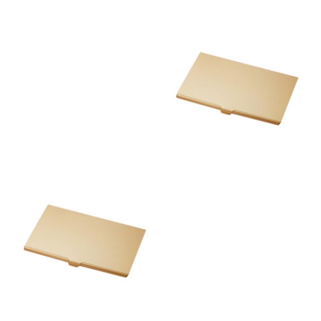 sweethay Estuche protector de tarjeta de memoria digital, organizador de tarjetas de nombre comercial, caja protectora de aluminio, accesorios Oro 2piezas