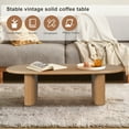 thumbnail image 5 of Noble House 51" Modern Coffee Table with Tapered Top and Rounded Edges, Spacious Natural Timber Table for Living Room, Easy Assembly, Natural Wood, 5 of 7
