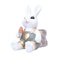 thumbnail image 2 of Hometravel Easter Style Backpack Cute Home Decor, Desktop Resin Rabbit Craft Figurine, Holiday Spring Shelf Sitter Ornament for Table, 2 of 6