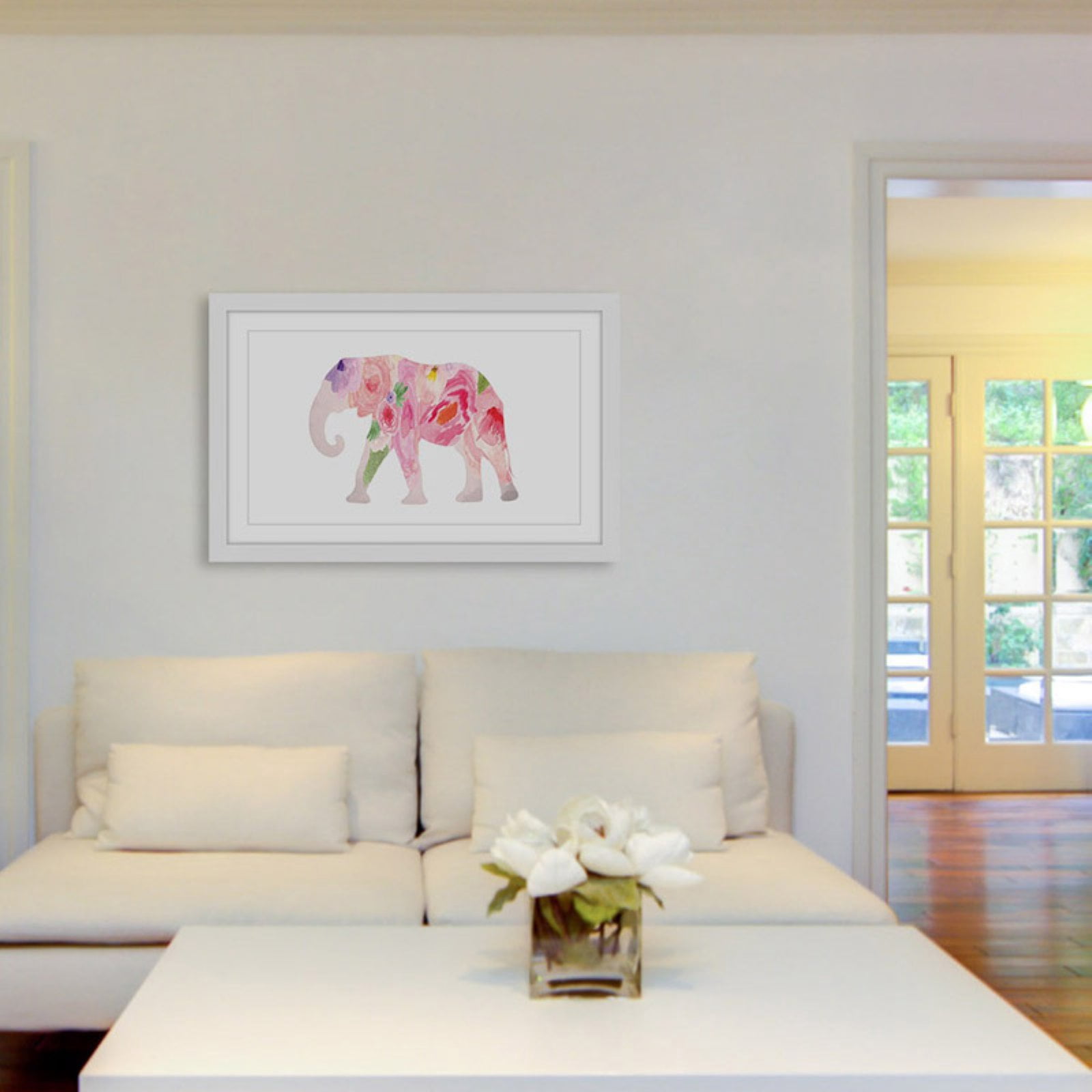 Marmont Hill "Spring Elephant" by Diana Alcala Framed Painting Print