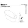 thumbnail image 3 of Kingston Brass VTRS592826Q 60-Inch Acrylic Oval Single Slipper Freestanding Tub with Drain in Glossy White, 3 of 4