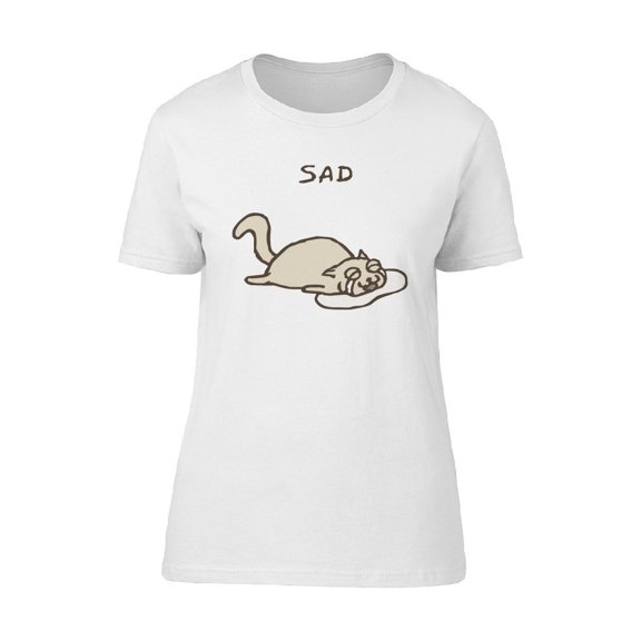 Sad Gray Cat Tee Men's -Image by Shutterstock