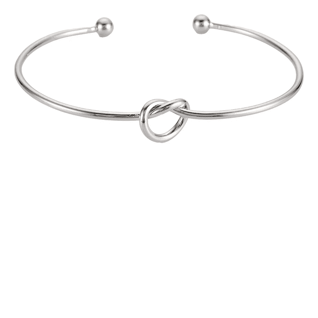 Pulsera Brazalete De Acero Inoxidable 316l Con Forma De Nudo Xtellar plateado