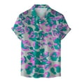thumbnail image 2 of Chemises pour Hommes Manches Courtes Boutons Décontractés Imprimé Plage Chemise Col Rabattu Manches Courtes Blouse Chemises en Lin Manches Courtes Chemises Décontractées Manches Courtes, 2 of 6