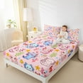 thumbnail image 4 of Castle Fairy Kids Boys Girls Cartoon Animal Salamander Full Size Sheets 4-Piece,Kawaii Marine Axolotl Breathable Bed Sheets,Ocean Sea Theme Lightweight Sheet Sets,Microfiber Bedroom Decor, 4 of 7