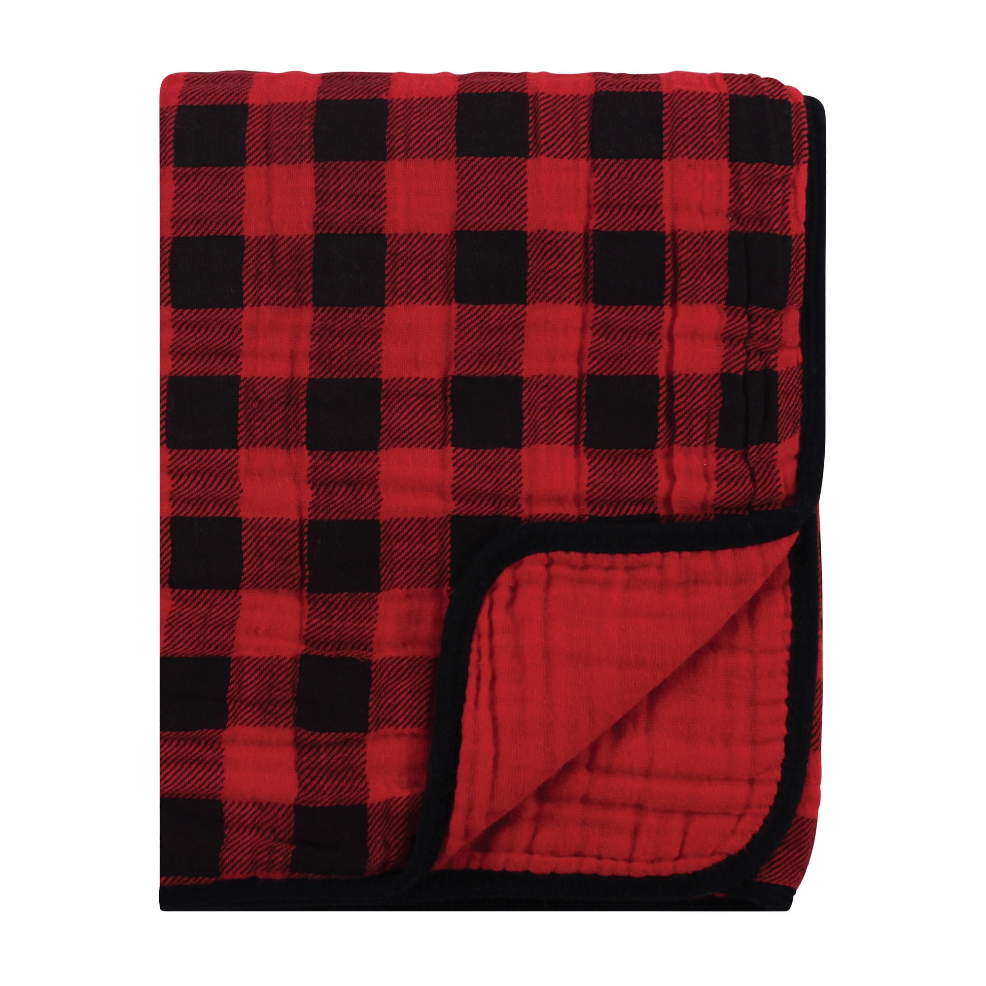 buffalo plaid muslin swaddle