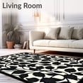 thumbnail image 2 of ODIKA 4'x6' Machine Washable Non-Slip Area Rug, Elegant Black Garden Vine Indoor High Traffic Rug, Beige, 94974, 2 of 7