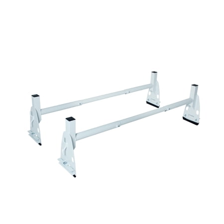 AA-Racks Model X317 HighTop 2 bar ladder roof rack Heavy Duty Rain-Gutter Van Roof Rack Round Bar Steel (X317-WHT)