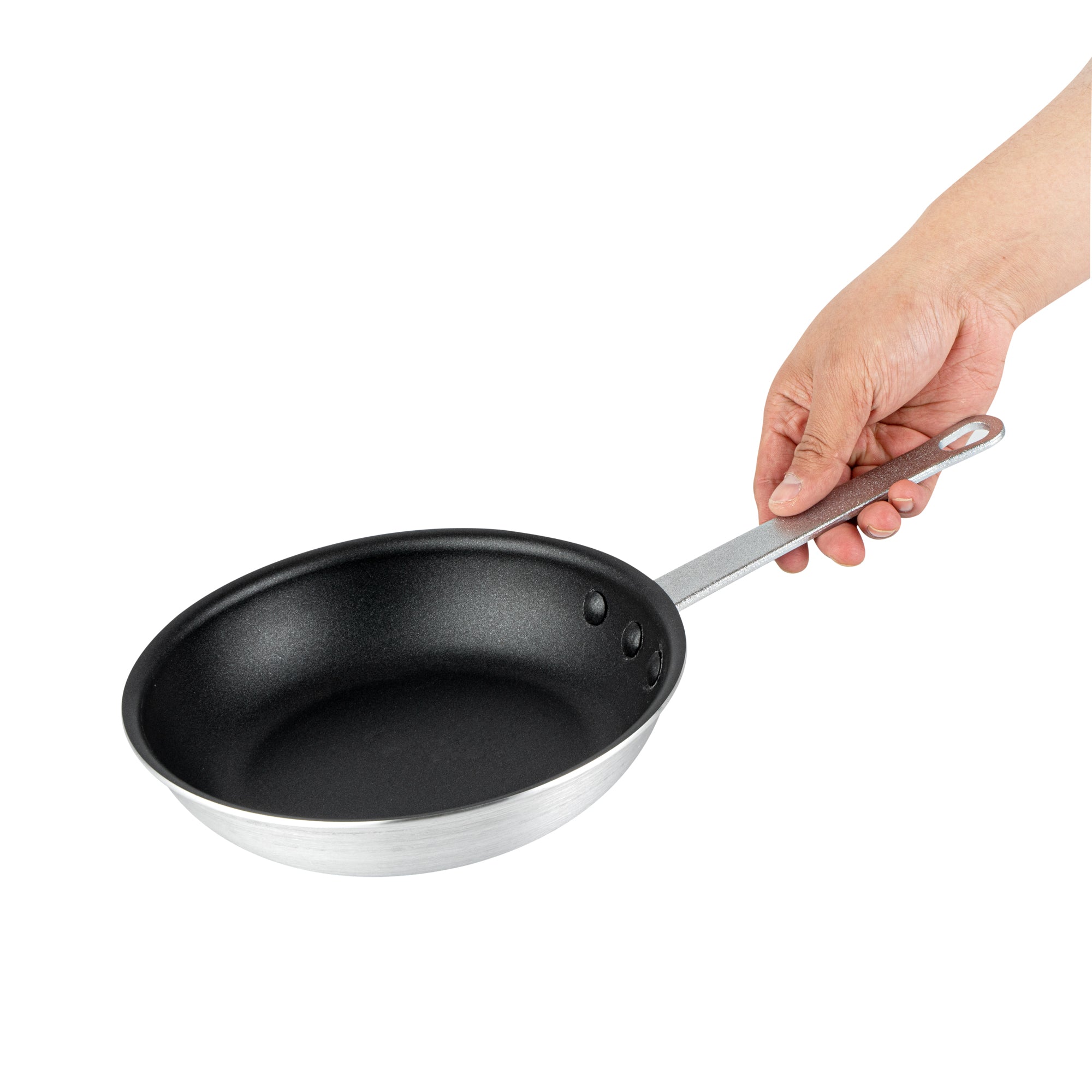 Restaurantware-Met Lux 8 Inch Fry Pans, Set Of 6 No-Stick Frying Pans - Induction-Ready, Triple-Riveted, Black Aluminum Cooking Skillets, Durable, For Searing, Sautéing, And Browning Food