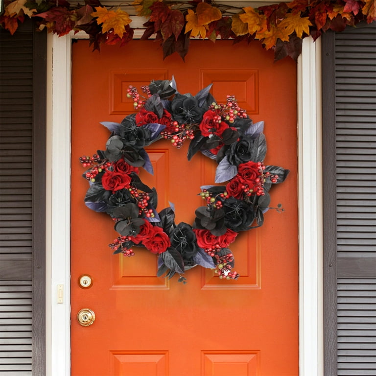 Red and Black Berry Autumn Door Wreath