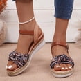 thumbnail image 1 of WIZUTIZ Wedge Sandals for Women Comfortable Sandals for Women Soft Comfort Stretch Beach Sandals Pull-On Round Toe Shoes Mid Heel (2"-3") Wide Solid Sandals Party Get It Today Gold, 1 of 5