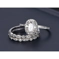 thumbnail image 5 of Popular 3.00 Carat Moissanite Diamond Engagement Trio Ring Set with 18k Gold Plating, 5 of 5