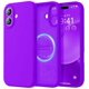 thumbnail image 1 of Funda de Silicona Premium, compatible con MagSafe, a Prueba de Golpes, para iPhone 17 6.3", Morado Neón, 1 of 7