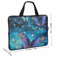 thumbnail image 2 of AWERP Fantasy Watercolor Style Butterflies Star Sky Full of Stars Laptop Bag Tablet Cover Neoprene 15inch, 2 of 5