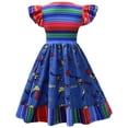 thumbnail image 2 of Kids Halloween Costume Boys Girls Rainbow Stripe Shirt Dress Set, 2 of 6