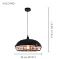 thumbnail image 2 of Xtricity - Pendant Light, 13.7 '' Width, From the Volcano Collection, Black, 2 of 3