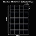 thumbnail image 2 of Libro Transparente de Colección de Monedas Carpeta de Colección de Monedas Conmemorativas Carpeta de 20 Bolsillos Juegos de Monedas 12 Piezas, 2 of 5