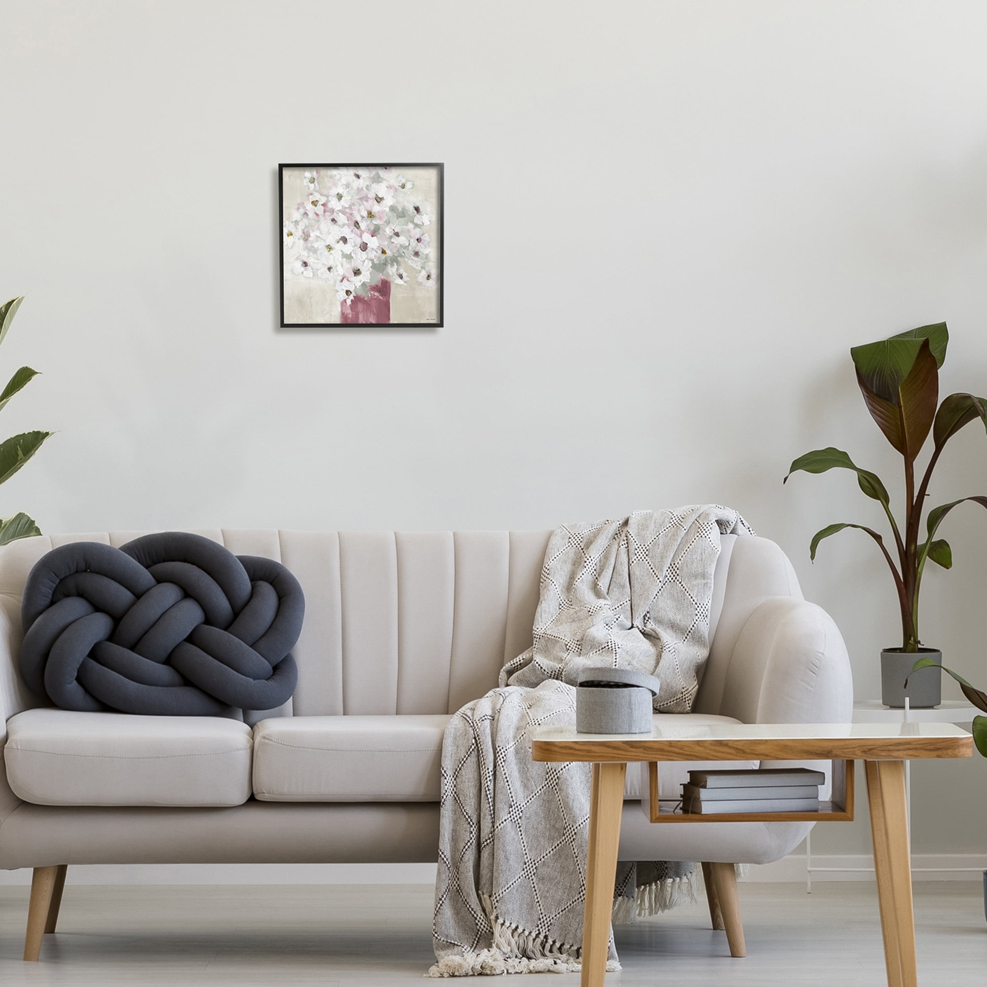 Stupell Industries Abstract White Daisy Bouquet Contemporary Flowers Red Vase, 12 x 12, Design by Lanie Loreth