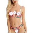 thumbnail image 4 of Bras for Women Push Up Strapless Bras for Women Women Print Bra With Steel Ring Sexy Suit And Comfortable Girl Underwear Sexy lingerie Sexy Bra Wireless Bra Plus Size Sports Bras for Women, 4 of 7