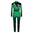 thumbnail image 3 of LiiYii Leotard for Girls Long Sleeve Dance Unitard Gymnastics Bodysuit Active Biketards Tumbling Outfit Catsuit Green 6, 3 of 4