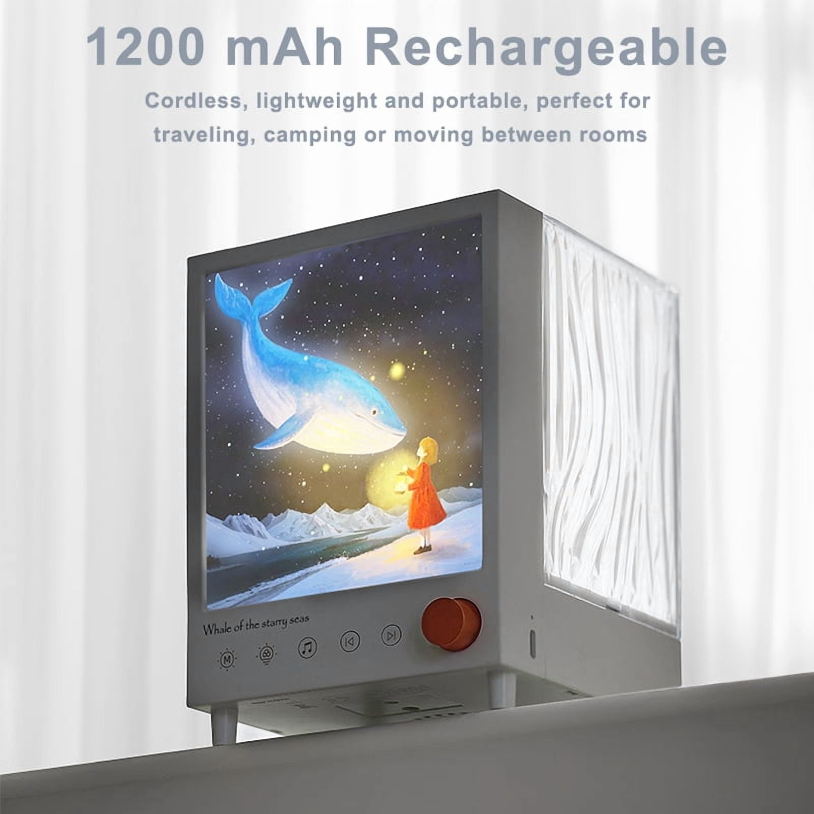 Northern Lights Projector, 7 Colors Rechargeable Aurora Night Light Projector with 7 White Noise & Bluetooth Speakers, Dimmable Ambient Lighting for Room Decor, Unique Gifts for Kids Teen Girl
