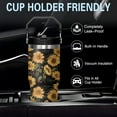 thumbnail image 5 of 30oz Insulated Sunflower Tumbler with Handle, Featuring a Leak-proof Lid and Straw,a Vacuum-insulated Travel Coffee Mug, Portable Stainless Steel Water Bottle, Suitable for Both Women and Men, 5 of 6
