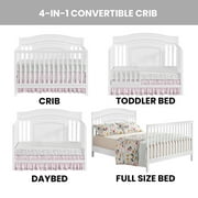 Oxford Baby Luella 4 in1 Convertible Crib, White