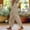 Khaki, variant on Women's Casual Elastic Drawstring Elastic Waist Back Pocket Casual Pants