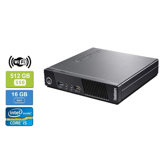 Used: LENOVO M93P Intel Core i5-4570T 16GB 512GB SSD Win 10 Home Wifi