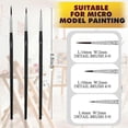 thumbnail image 2 of 60Pcs Thin Detail Paint Brushes Fine Tip Paint Brushes Set with 3 Size 000 00 0 Liner Brush for Cra, 2 of 5