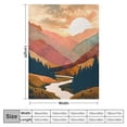 thumbnail image 4 of Pratyus Sunset Mountain Range River Throw Blankets Cozy Soft Fuzzy Plush Home Decor Gifts All Seasons 60x80in, 4 of 6