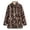 Coffee, variant on Women's Vintage Water Color Floral/Birds/Trees Print Quilted Jacket Snap Button Padded Lightweight Coat with Pockets (Coffee M)