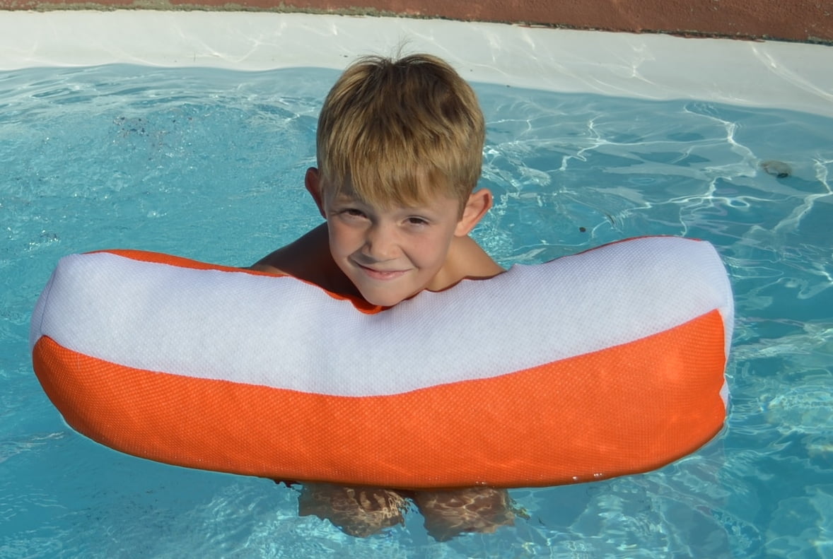 24" Bright Orange Mini Size Float Assistant Swimming Pool Pillow