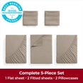 thumbnail image 4 of SHILIU-Mellanni Extra Deep Pocket Split King Sheet Set for Adjustable Bed - Iconic Collection Bedding Sheets & Pillowcases - Soft, Cooling Bed Sheets - Extra Deep Pocket up to 21" - 5 PC (Split King,, 4 of 4