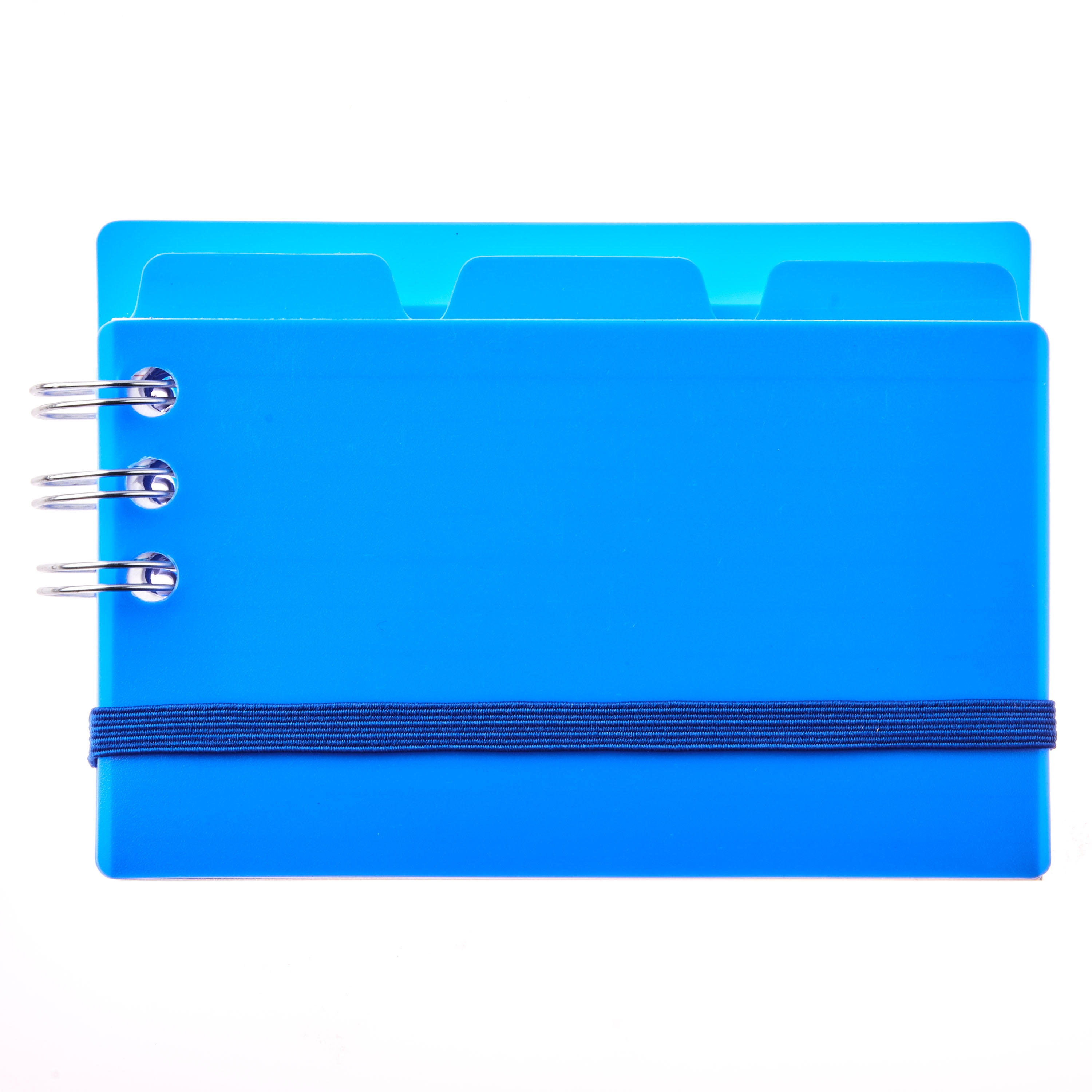 Pen + Gear Ringed Poly Cover Ruled Paper Index Cards, Blue, 3' x 5'