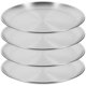 thumbnail image 4 of Pizza Baking Pan Stainless Steel Round Oven Tray for 4Pcs Versatile Use, 4 of 5