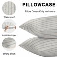 thumbnail image 4 of Modern Simple Art Outdoor Pillow Covers 24x24 Inch Throw Pillow Covers Set of 2 Waterproof Decorative Pillow Cases Blue Vertical Stripes Pattern Beige Cushion Covers for Patio Furniture Garden Couch, 4 of 8