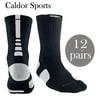 12 PAIRS Caldor Dri-Fit Compression Sports Socks Fabric Moisture-Wicking Power Keep You Cool and Comfort