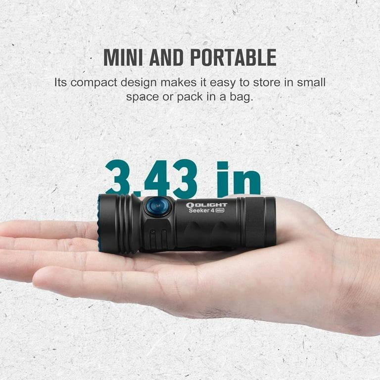 OLIGHT Seeker 4 Mini Rechargeable EDC Flashlight with 365nm