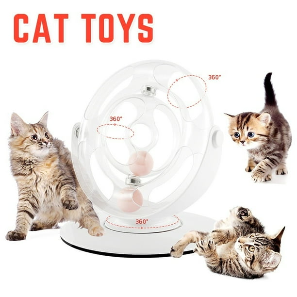 Willstar 360 Degrees Cat Roller Toys Space Track Interactive Toys With Luminous Catnip Balls Walmart Com Walmart Com
