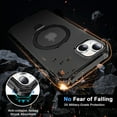 thumbnail image 6 of for iPhone 15 Case, [Compatible with MagSafe][Anti-Yellowing][Military-Grade Protection] Shockproof Corner Enhanced Protection Magnetic Phone Case for iPhone 15,Black, 6 of 6