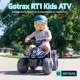 thumbnail image 2 of RT1 12V Kids Electric ATV Ride-On Toys ,8" Tires, Up to 80 Min Rechargeable Battery,Anti-Rollover, Age 3+, Black, 2 of 9