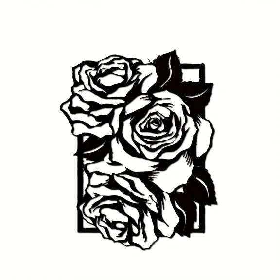 Metal Rose Wall Art Large Plants Metal Wall Art Rose Wall Decorative Flowers Decorative Wall Art Flowers Metal Signs