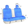 thumbnail image 4 of FH Group Doe16 Fluffy Faux Rabbit Fur Rear Car Seat Cushion, for Most Cars, Trucks, SUVs or Vans - Blue, 4 of 7