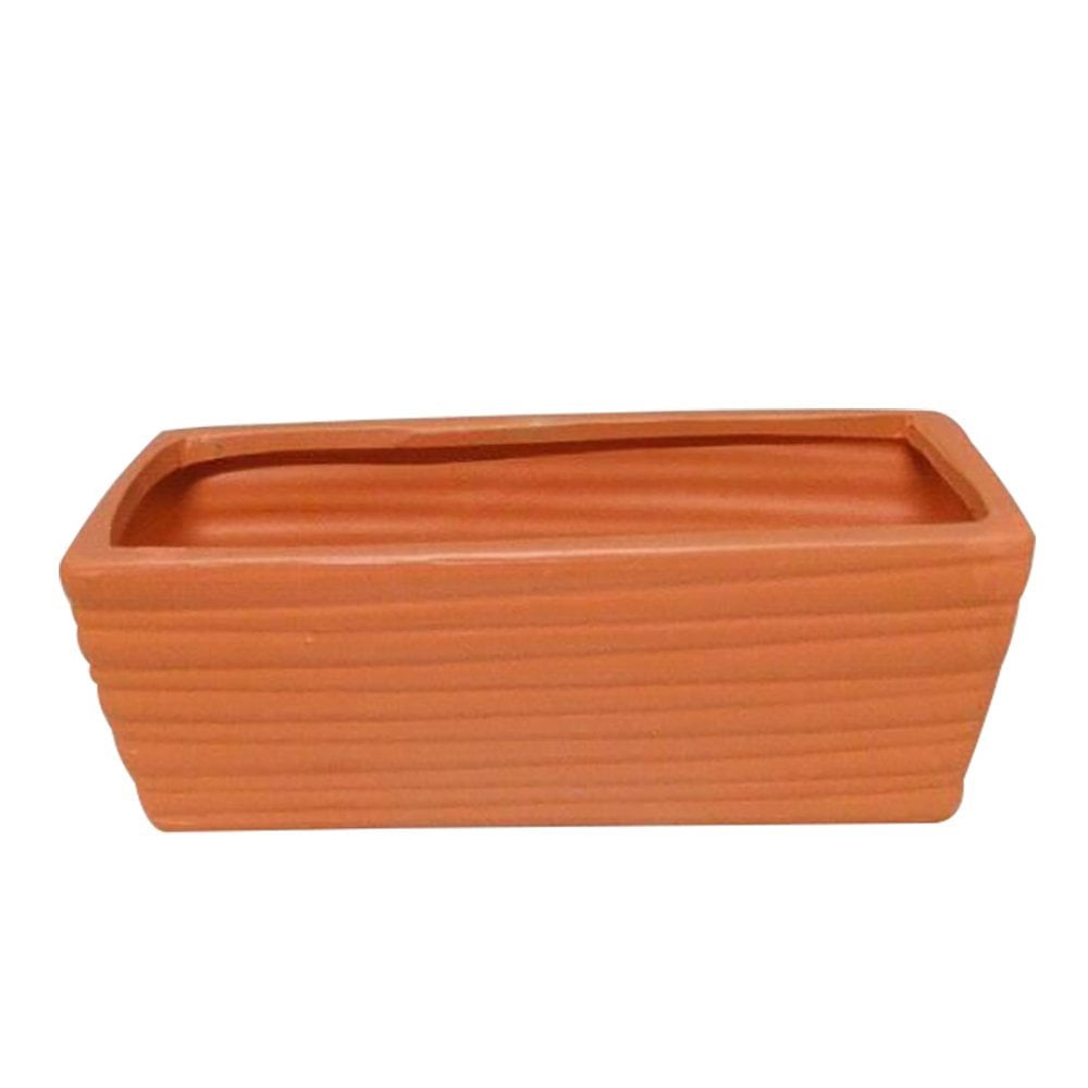 Mr. Garden Striped Succulents Potted Ceramic Rectangular Flower Pots L9