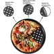 thumbnail image 4 of Bandeja de acero para pizza para horno, bandeja para pizza crujiente con agujeros de 30 cm, bandeja redonda antiadherente para horno, bandeja perforada de acero al carbono para hornear pizza en casa,, 4 of 8