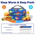 thumbnail image 3 of GYEUKHAM Kids Insulated Lunch Bag,Durable School Lunch Box with Shoulder Strap & Bottle Holder,Water-Resistant Thermal Cooler Tote for Boys & Girls,Dinosaur, 3 of 8