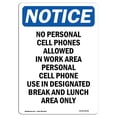 thumbnail image 1 of OSHA Notice Sign - Notice No Personal Cell Phones Allowed | Rigid Plastic Sign | Protect Your Business, Work Site, Warehouse & Shop Area |  Made in The USA, 1 of 1