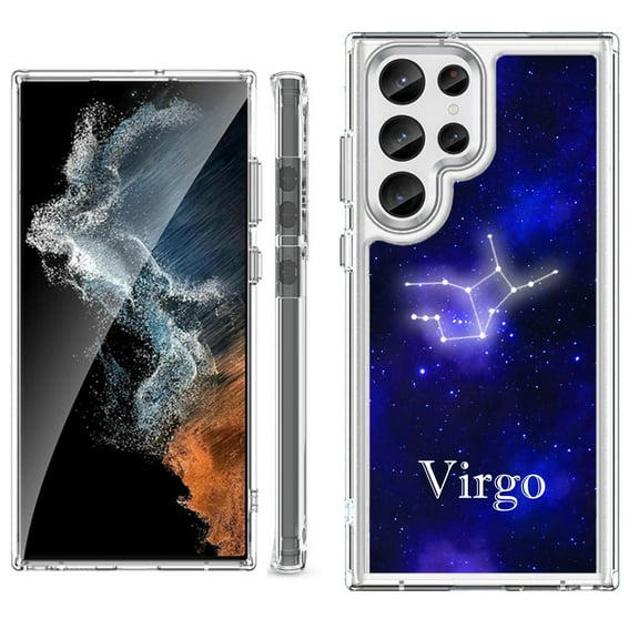 Shockproof Bumper Phone Case for Samsung Galaxy S23 Ultra 5G, by OneToughShield ® - Virgo